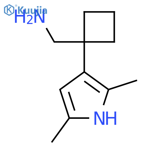 1-(2,5-dimethyl-1H-pyrrol-3-yl)cyclobutylmethanamine structure