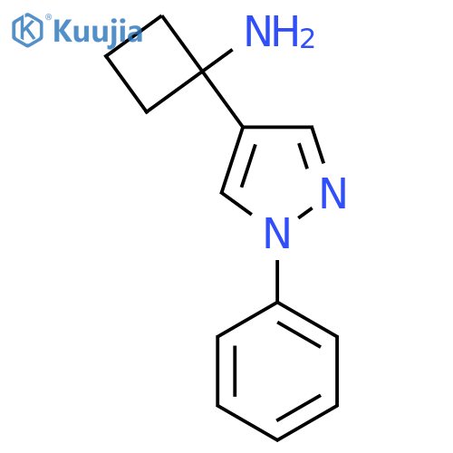 1-(1-phenyl-1H-pyrazol-4-yl)cyclobutan-1-amine structure