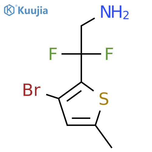 2-(3-bromo-5-methylthiophen-2-yl)-2,2-difluoroethan-1-amine structure