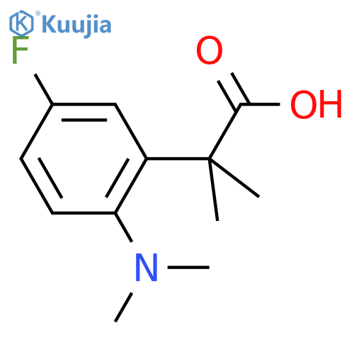 2-2-(dimethylamino)-5-fluorophenyl-2-methylpropanoic acid structure
