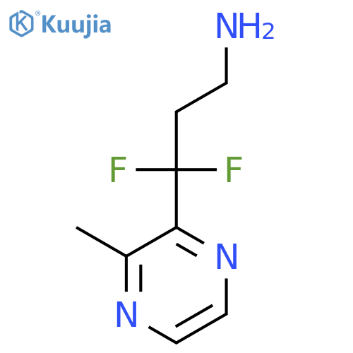 3,3-difluoro-3-(3-methylpyrazin-2-yl)propan-1-amine structure