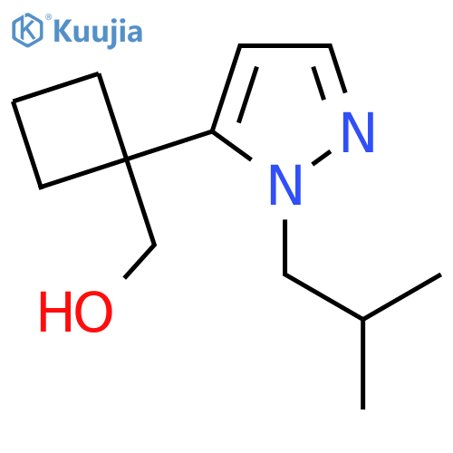 {1-1-(2-methylpropyl)-1H-pyrazol-5-ylcyclobutyl}methanol structure