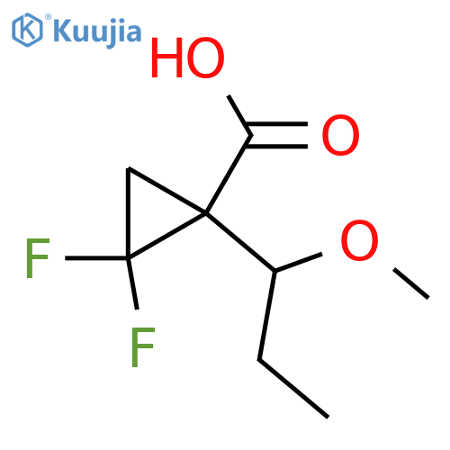 2,2-difluoro-1-(1-methoxypropyl)cyclopropane-1-carboxylic acid structure