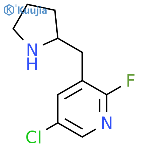 5-chloro-2-fluoro-3-(pyrrolidin-2-yl)methylpyridine structure