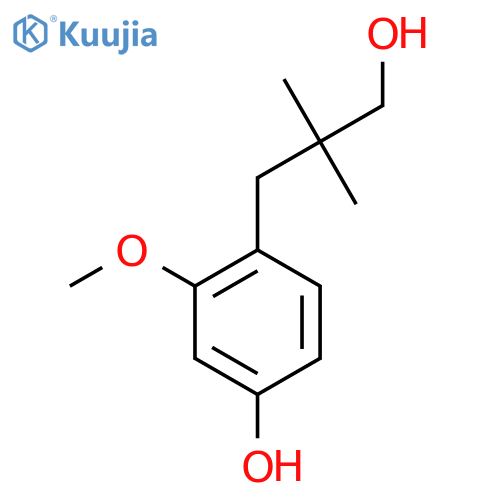 4-(3-hydroxy-2,2-dimethylpropyl)-3-methoxyphenol structure