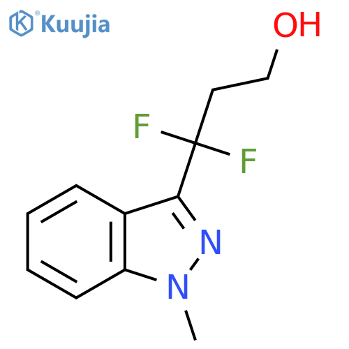 3,3-difluoro-3-(1-methyl-1H-indazol-3-yl)propan-1-ol structure