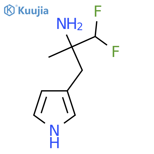 1,1-difluoro-2-methyl-3-(1H-pyrrol-3-yl)propan-2-amine structure