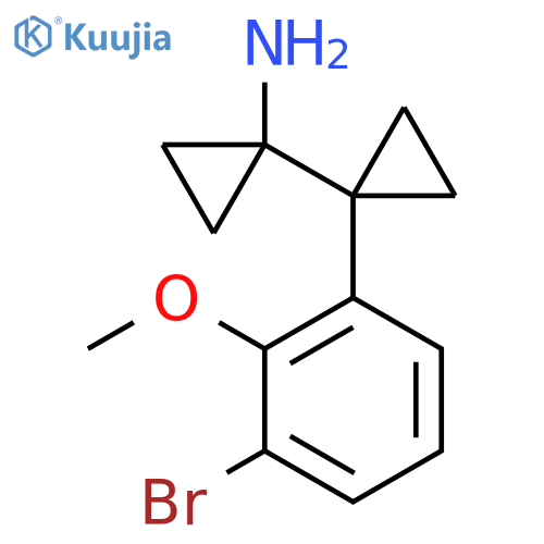 1-1-(3-bromo-2-methoxyphenyl)cyclopropylcyclopropan-1-amine structure
