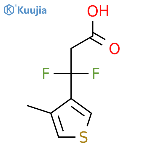 3,3-difluoro-3-(4-methylthiophen-3-yl)propanoic acid structure
