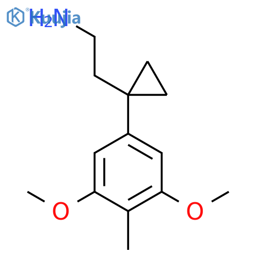 2-1-(3,5-dimethoxy-4-methylphenyl)cyclopropylethan-1-amine structure
