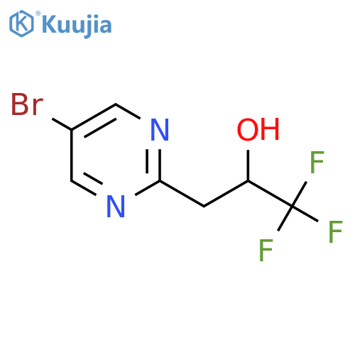 3-(5-bromopyrimidin-2-yl)-1,1,1-trifluoropropan-2-ol structure