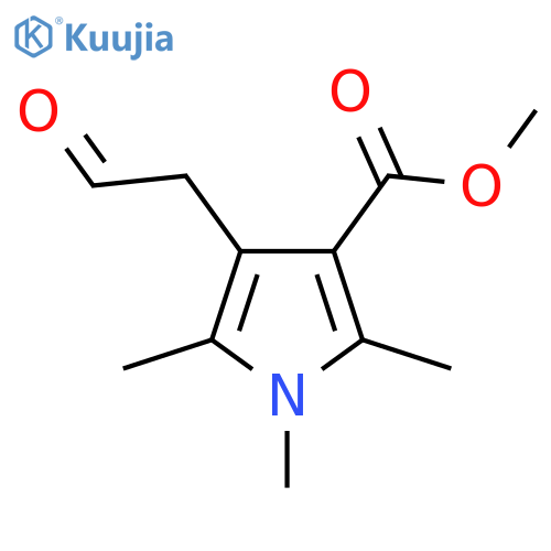 methyl 1,2,5-trimethyl-4-(2-oxoethyl)-1H-pyrrole-3-carboxylate structure
