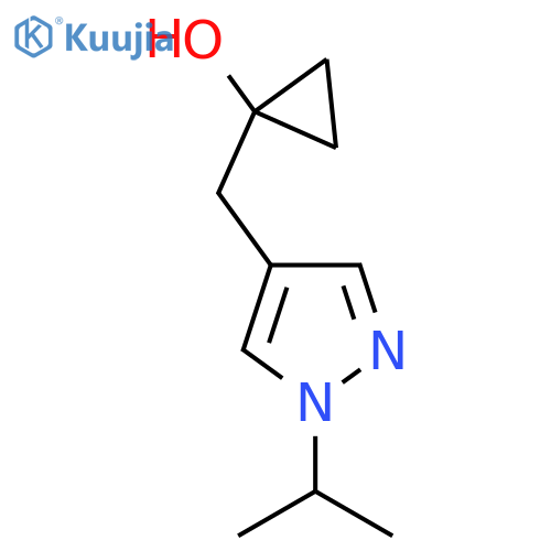 1-{1-(propan-2-yl)-1H-pyrazol-4-ylmethyl}cyclopropan-1-ol structure