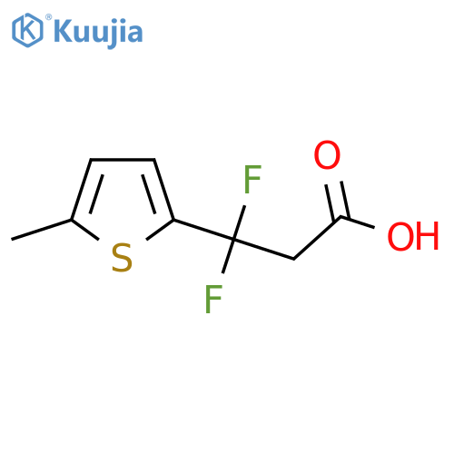 3,3-difluoro-3-(5-methylthiophen-2-yl)propanoic acid structure