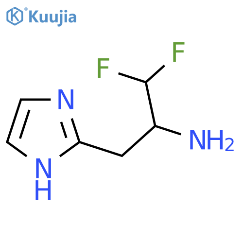 1,1-difluoro-3-(1H-imidazol-2-yl)propan-2-amine structure