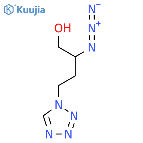 2-azido-4-(1H-1,2,3,4-tetrazol-1-yl)butan-1-ol structure