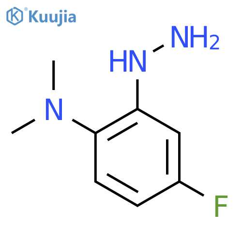 4-fluoro-2-hydrazinyl-N,N-dimethylaniline structure