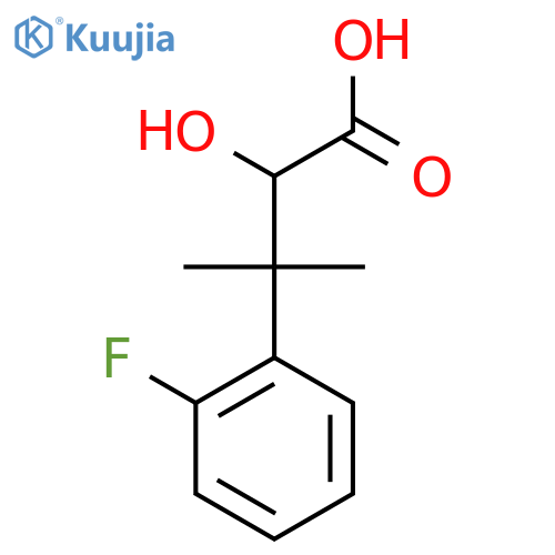 3-(2-fluorophenyl)-2-hydroxy-3-methylbutanoic acid structure