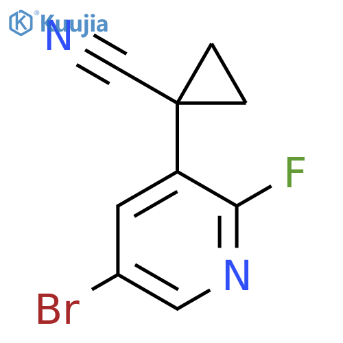1-(5-bromo-2-fluoropyridin-3-yl)cyclopropane-1-carbonitrile structure