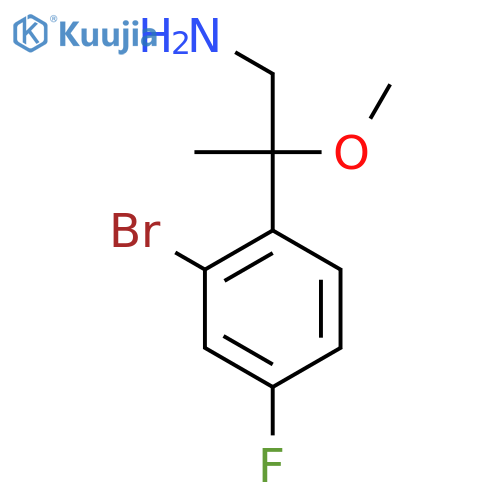 2-(2-bromo-4-fluorophenyl)-2-methoxypropan-1-amine structure