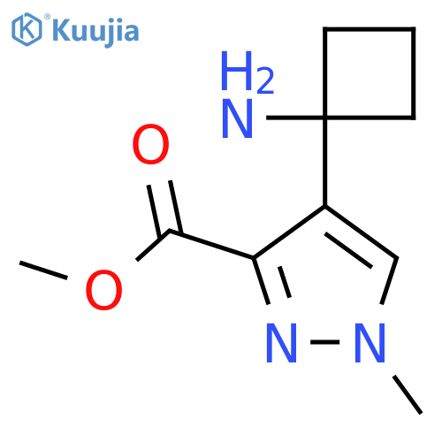 methyl 4-(1-aminocyclobutyl)-1-methyl-1H-pyrazole-3-carboxylate structure