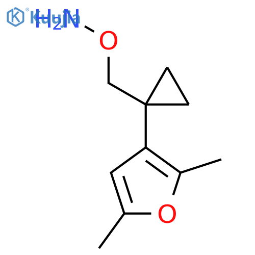 O-{1-(2,5-dimethylfuran-3-yl)cyclopropylmethyl}hydroxylamine structure