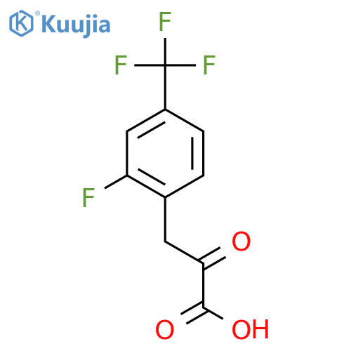 3-2-fluoro-4-(trifluoromethyl)phenyl-2-oxopropanoic acid structure