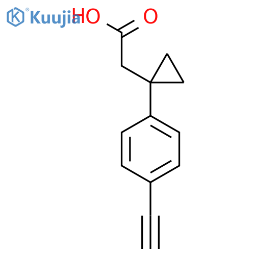 2-1-(4-ethynylphenyl)cyclopropylacetic acid structure