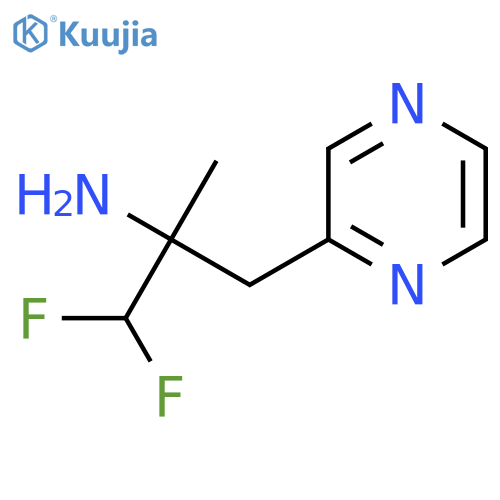 1,1-difluoro-2-methyl-3-(pyrazin-2-yl)propan-2-amine structure