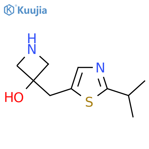 3-{2-(propan-2-yl)-1,3-thiazol-5-ylmethyl}azetidin-3-ol structure