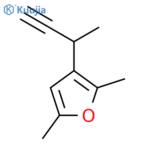 3-(but-3-yn-2-yl)-2,5-dimethylfuran structure