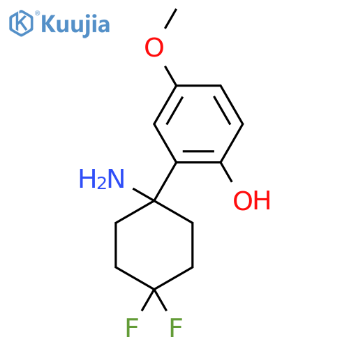 2-(1-amino-4,4-difluorocyclohexyl)-4-methoxyphenol structure
