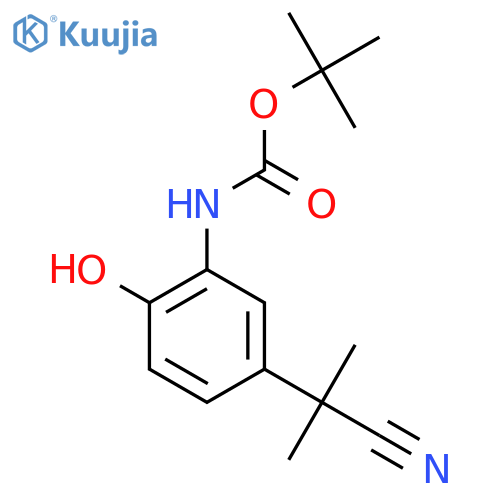 tert-butyl N-5-(1-cyano-1-methylethyl)-2-hydroxyphenylcarbamate structure