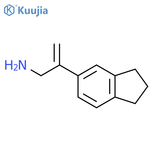 2-(2,3-dihydro-1H-inden-5-yl)prop-2-en-1-amine structure