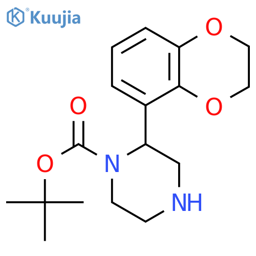 tert-butyl 2-(2,3-dihydro-1,4-benzodioxin-5-yl)piperazine-1-carboxylate structure