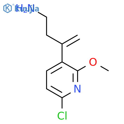 3-(6-chloro-2-methoxypyridin-3-yl)but-3-en-1-amine structure