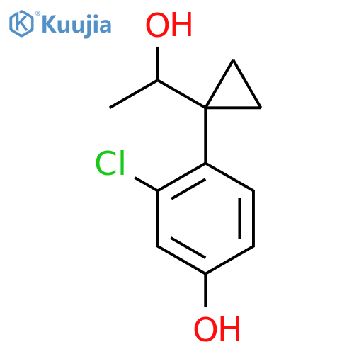 3-chloro-4-1-(1-hydroxyethyl)cyclopropylphenol structure