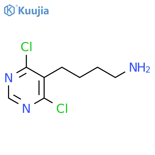 4-(4,6-dichloropyrimidin-5-yl)butan-1-amine structure