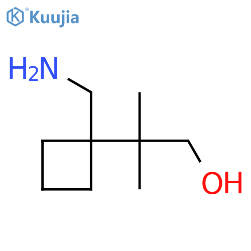 2-1-(aminomethyl)cyclobutyl-2-methylpropan-1-ol structure
