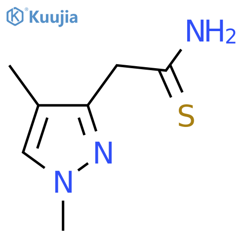 2-(1,4-dimethyl-1H-pyrazol-3-yl)ethanethioamide structure