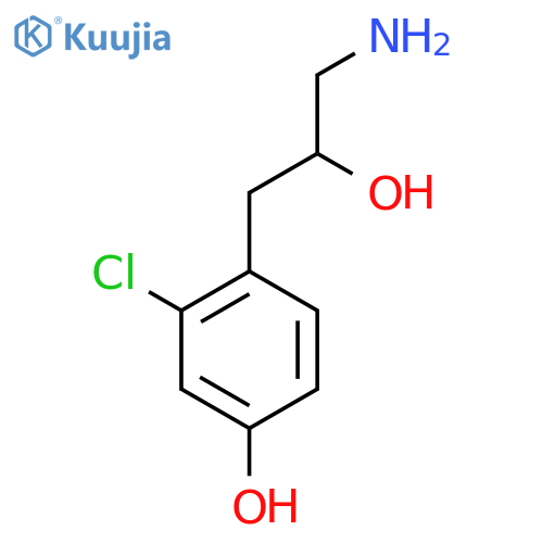 4-(3-amino-2-hydroxypropyl)-3-chlorophenol structure