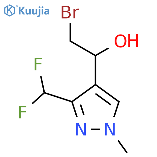2-bromo-1-3-(difluoromethyl)-1-methyl-1H-pyrazol-4-ylethan-1-ol structure