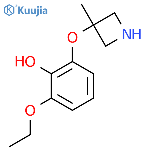 2-ethoxy-6-(3-methylazetidin-3-yl)oxyphenol structure
