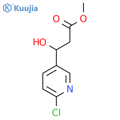 methyl 3-(6-chloropyridin-3-yl)-3-hydroxypropanoate structure