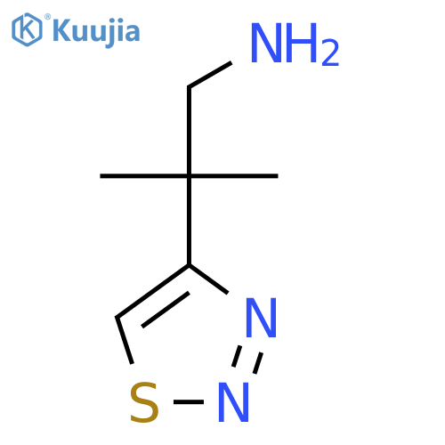2-Methyl-2-(1,2,3-thiadiazol-4-yl)propan-1-amine structure