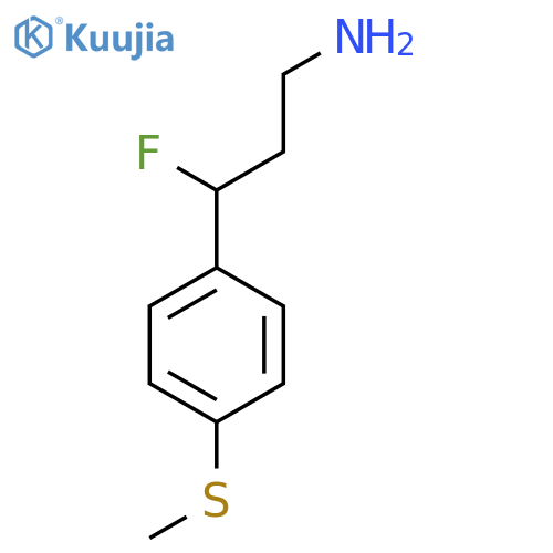 3-fluoro-3-4-(methylsulfanyl)phenylpropan-1-amine structure