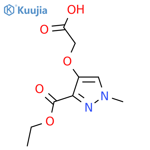 2-{3-(ethoxycarbonyl)-1-methyl-1H-pyrazol-4-yloxy}acetic acid structure
