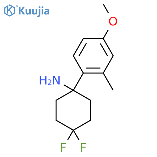 4,4-difluoro-1-(4-methoxy-2-methylphenyl)cyclohexan-1-amine structure