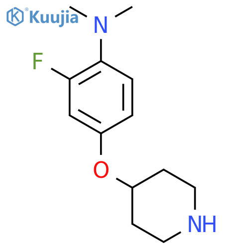 2-fluoro-N,N-dimethyl-4-(piperidin-4-yloxy)aniline structure