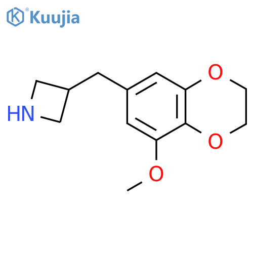 3-(8-methoxy-2,3-dihydro-1,4-benzodioxin-6-yl)methylazetidine structure